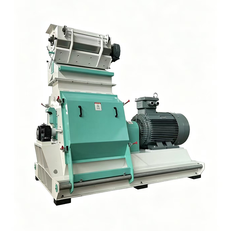The hammer mill is equipped with a impeller feeder