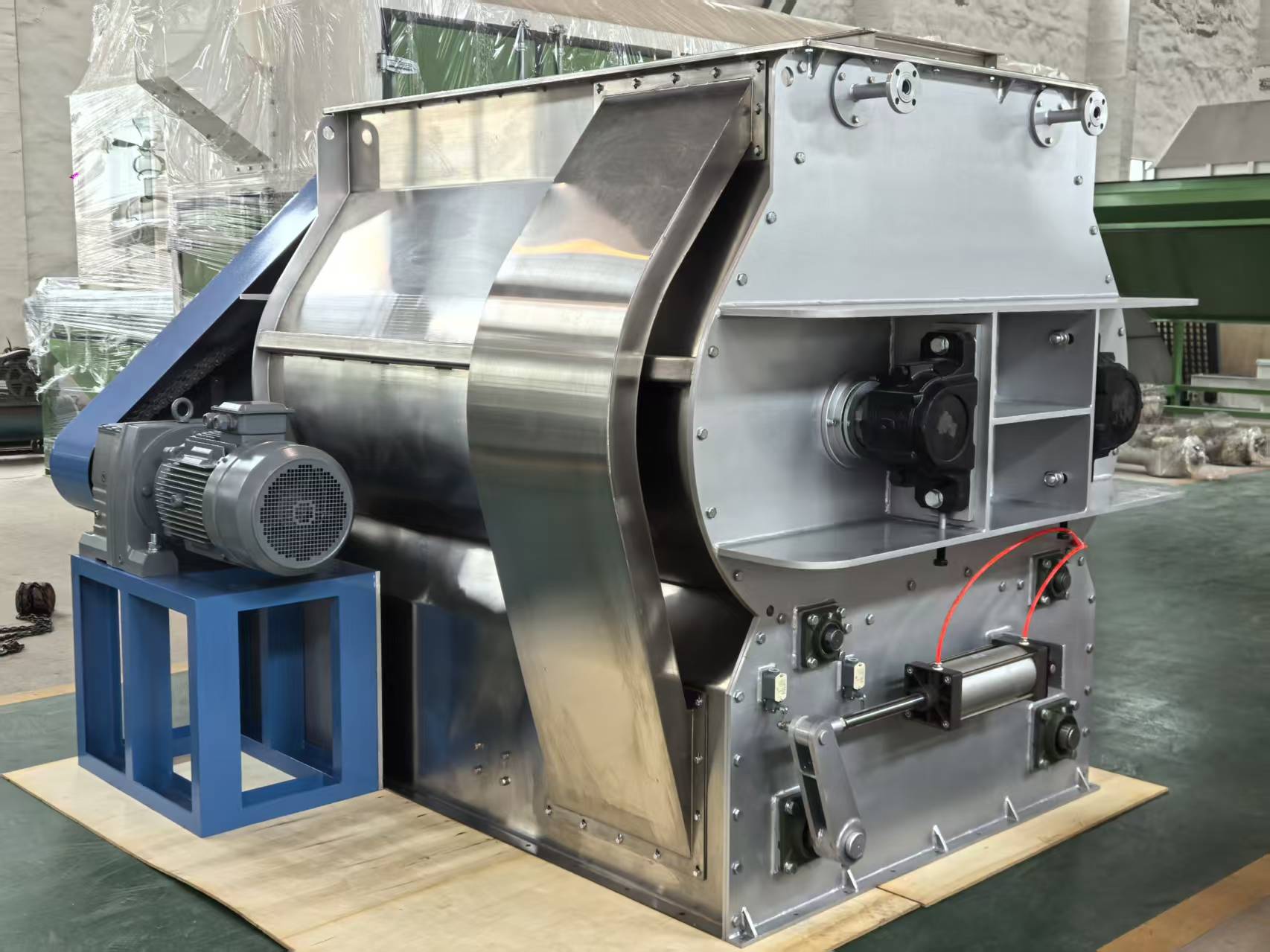 Stainless steel double-shaft paddle mixer